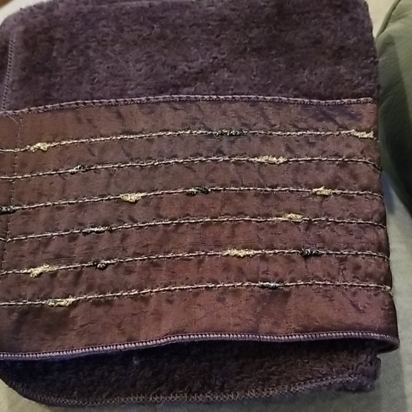 🔶 Set of 4 purple sari washcloths Indian flare! Boho - Picture 2 of 4